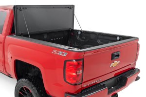 GMC Sierra 2500 HD Bed Cover - Rough Country - Hard Tri-Fold Flip Up - '14-'19